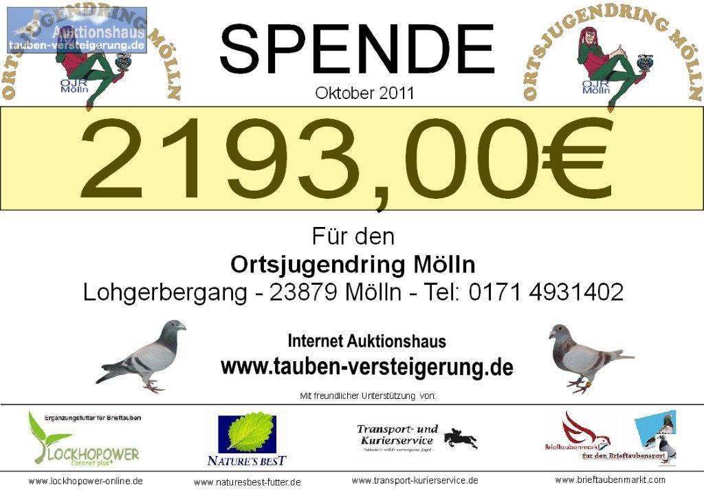 2. Benefiz-Auktion für den Ortsjugendring Mölln im Oktober 2011